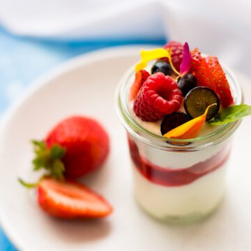 Panna cotta photoshoot by Damien Ford